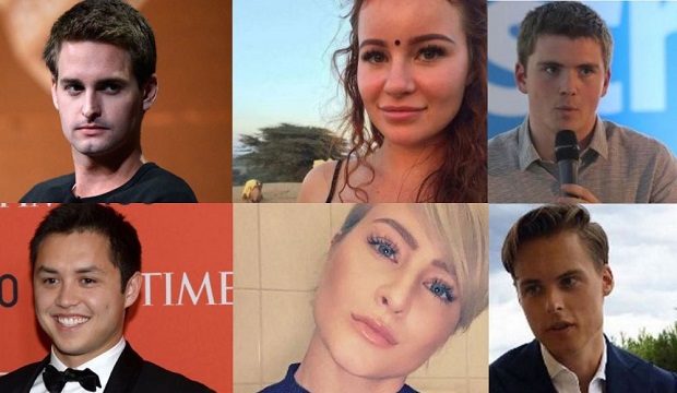 Collage des 10 plus jeunes milliardaires du monde