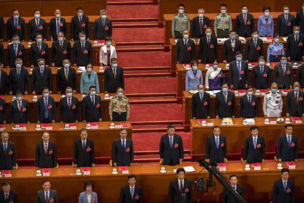 Le parlement chinois en reunion